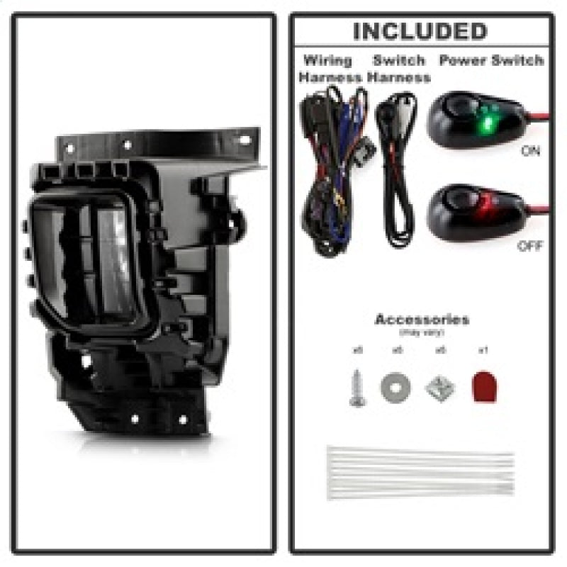 Spyder 2024+ Chevy Silverado 2500HD/3500HD OEM Style Full LED Fog Light w/Universal Switch