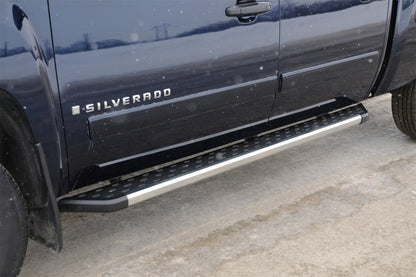 Deezee 99-23 Chevrolet/GMC/Dodge/Ford Full Size Running Board CrewCab Truck Board (Chrome Trim)