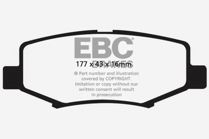 EBC 06-11 Dodge Nitro 3.7 Ultimax2 Rear Brake Pads