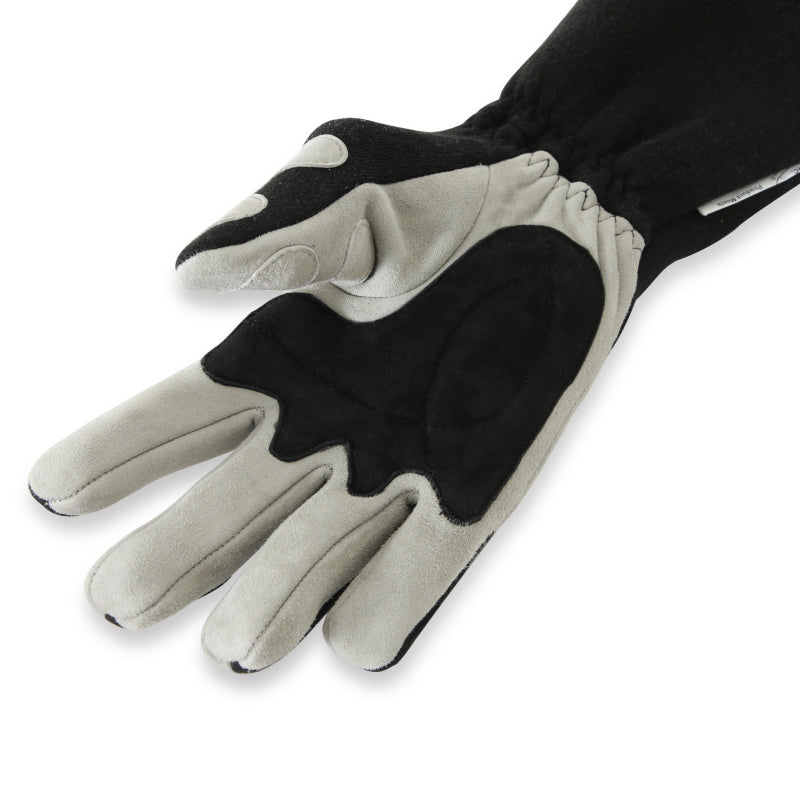 RaceQuip SFI-5 Gray/Black Small Long Angle Cut Glove