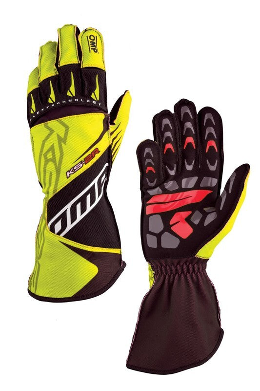 OMP KS-2R GLOVES MY2022 BLACK/YELLOW SIZE L