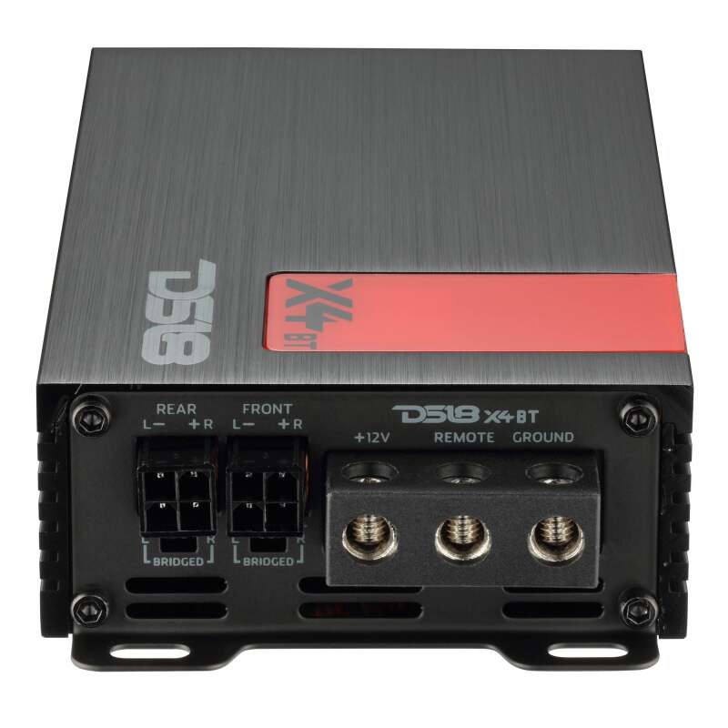 DS18 4-Chnnl 2x220 at 4ohm Bridge 4x140 at 2ohm 4x70 at4ohm Watts RMS Built-in BT Audio Receiver