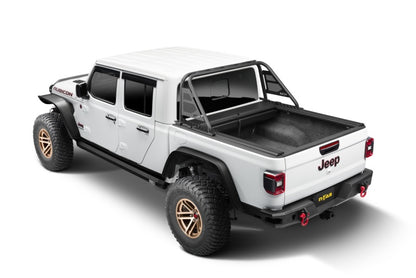 Rugged Ridge 20-22 Jeep Gladiator w/Trail Rail Sys Armis Tonneau Cover w/Max Track - Tex. Blk