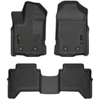 Husky Liners 2019+ Ford Ranger SuperCrew Cab WeatherBeater Black Front & 2nd Seat Floor Liners