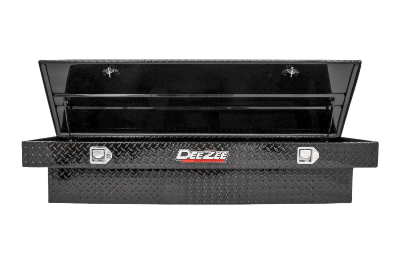 Deezee Universal Tool Box - Red Crossover - Single Lid Black BT Full Size