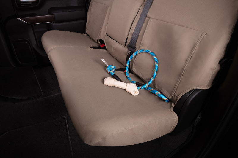 Covercraft 16-26 Ford Transit Polycotton SeatSaver Custom Front Row Seat Covers-Taupe
