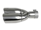 aFe Takeda 304 Stainless Steel Clamp-on Exhaust Tip Polished 2-1/2ininlet x 3-1/2in Outlet X 12in L