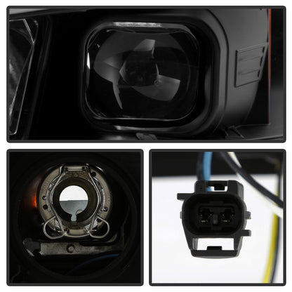 Spyder 14-20 Toyota 4Runner Projector Headlights w/Seq. LED Turn Sig. LED White Light Bar Park Light