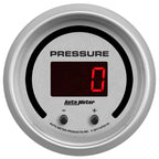 Autometer 52.4mm Silver Switchable 0-1600 PSI/0-110 BAR Fluid Pressure UltraLite Elite Digital Gauge