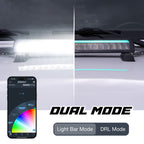XK Glow XKmax 10in Offroad Light Bar w/ RGBW Chasing DRL & App Control