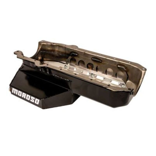 Moroso Chevrolet Small Block w/1 Piece Rear Main Seal Circle Track SK Lights 6.5 Deep Oil Pan