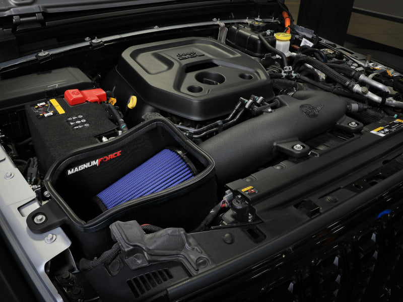aFe 24-25 Jeep Wrangler JL 4XE L4 2.0L Magnum FORCE Stage-2 Cold Air Intake System w/ Pro 5R Filter