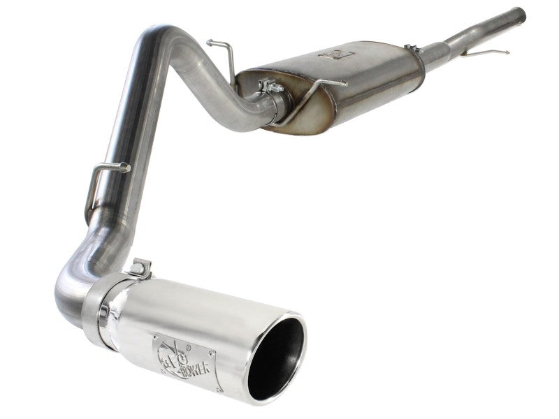aFe MACHForce XP Exh CB, Stainless steel GM Silverado/Sierra 1500 2014 V*-5.3/6.2L Polished tip
