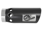 aFe Power Intercooled Tip Stainless Steel - Black 4in In x 5in Out x 12in L Bolt-On