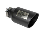 aFe Power Universal 5in Inlet 8in Outlet MACH Force-XP Clamp-On Exhaust Tip - Black