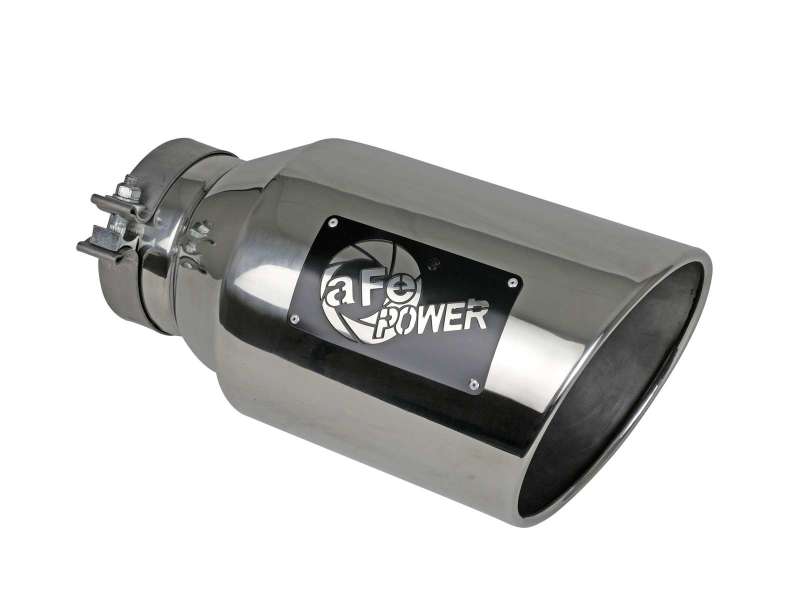 aFe Power Universal 5in Inlet 8in Outlet MACH Force-XP Clamp-On Exhaust Tip - Polished
