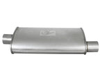 aFe Scorpion Replacement Alum Steel Muffler Double Layer 2-1/2in In/Out Center/Offset 18inL x9inW