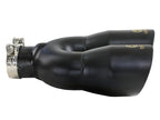 aFe Takeda 2.5in 304 Stainless Steel Clamp-on Exhaust Tip Driver Side 2.5in Inlet 4inDual-Black