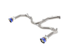 aFe Takeda 20-21 Kia Forte GT 1.6L (t) 3in to 2.5in SS Axle-Back Exhaust System w/ Blue Flame Tips