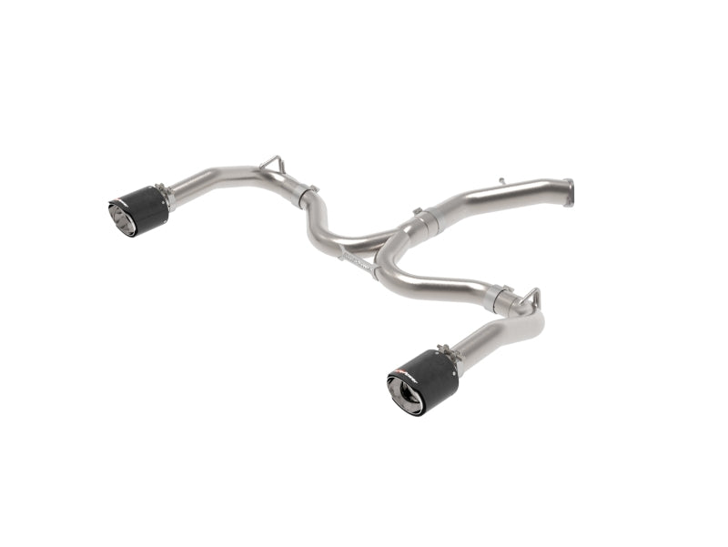 aFe Takeda 20-21 Kia Forte GT 1.6L (t) 3in to 2.5in SS Axle-Back Exhaust System w/ Carbon Fiber Tips