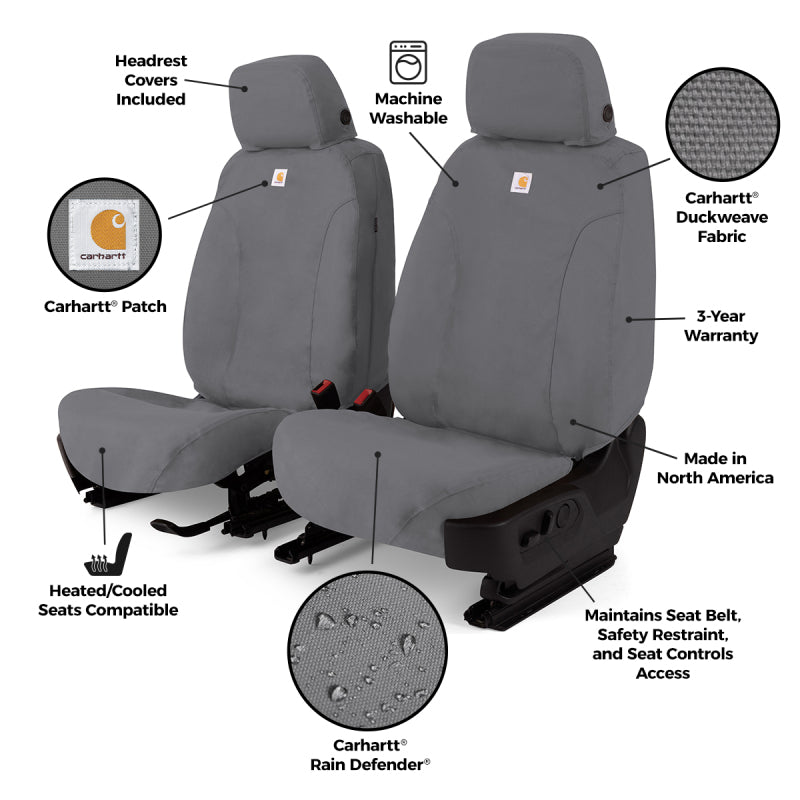 Covercraft 24-25 Ford Ranger Carhartt SeatSaver Custom Seat Cover - Gravel