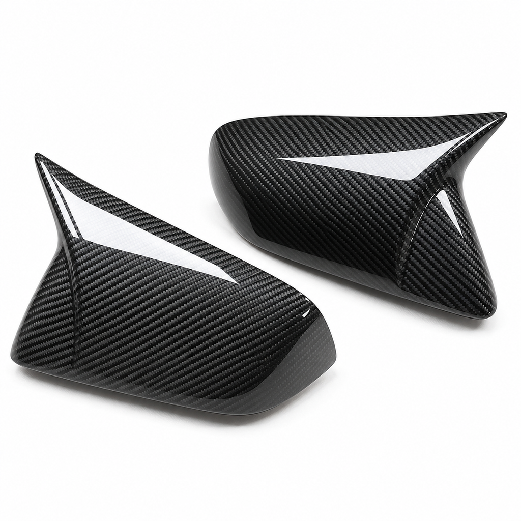 M Style Carbon Fiber Mirror Caps for Ford Mustang by Stratec Systems