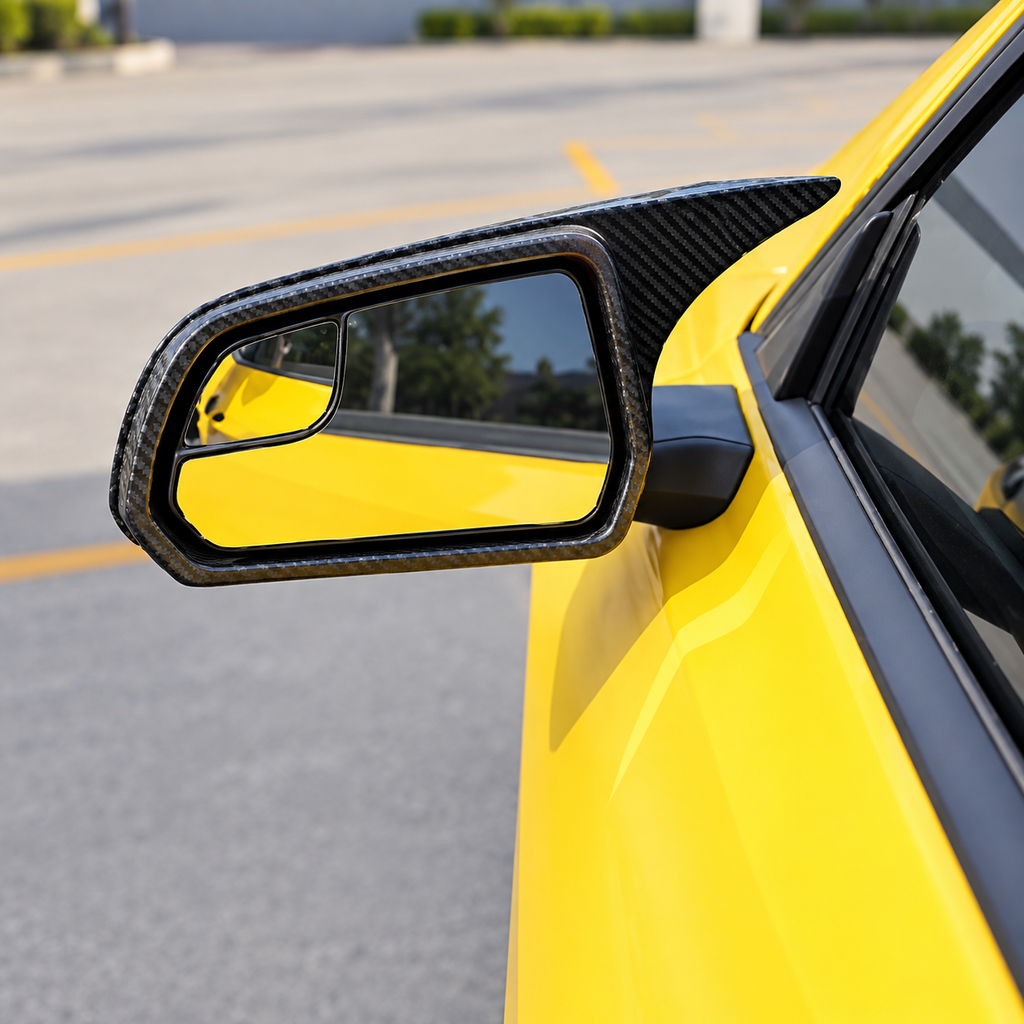 M Style Carbon Fiber Mirror Caps for Ford Mustang by Stratec Systems