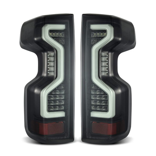 AlphaRex 19-23 Chevrolet Silverado 1500/2500HD/3500HD PRO-Series LED Tail Lights Jet Black