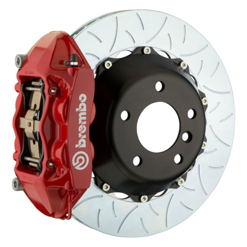 Brembo 06-09 997.1 GT3 Rear GT BBK 4 Piston Cast 380x28 2pc Rotor Slotted Type3-Red