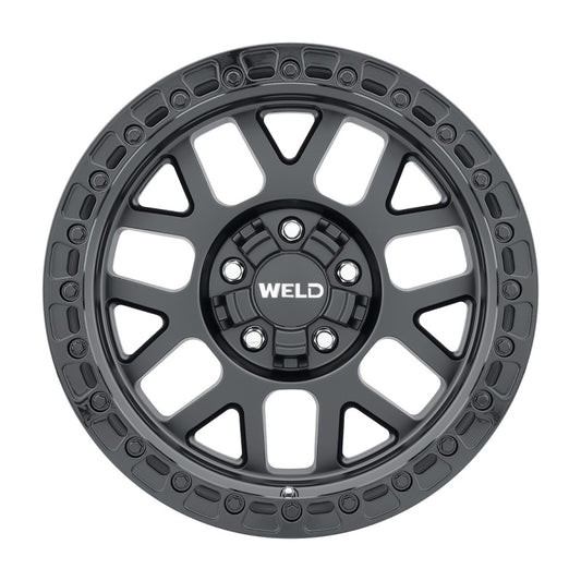 Weld Off-Road W104 17X8.5 Cinch 5X108 5X114.3 ET38 BS6.25 Satin Black / Gloss Black 72.56