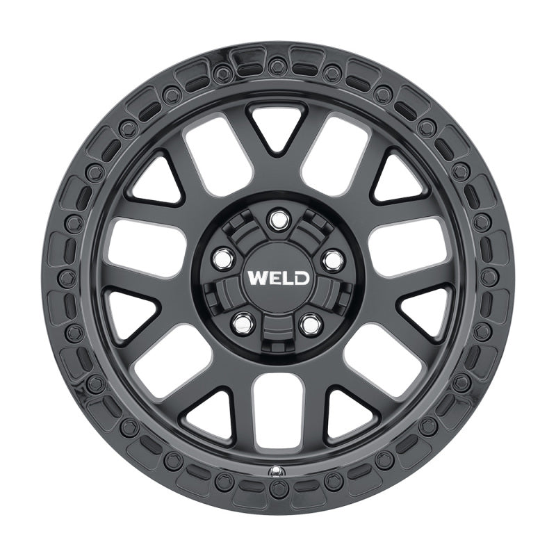 Weld Off-Road W104 17X8.5 Cinch 5X100 5X114.3 ET38 BS6.25 Satin Black / Gloss Black 72.56