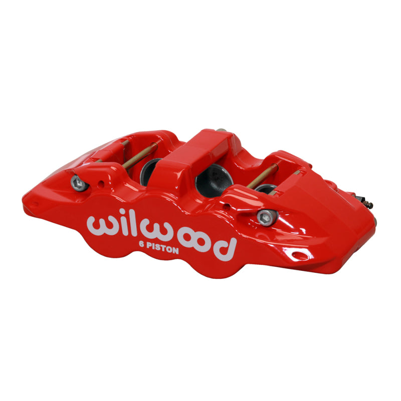 Wilwood caliper AERO6 1.75/1.62/1.62 .810 rotor .80 THK pad L/H red