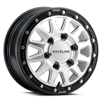 Raceline A14SB Alpha 15x7in /  BP / 25mm Offset / 68mm Bore - Hyper Silver w/Black Ring