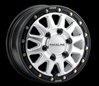 Raceline A14SB Alpha 15x7in /  BP / 25mm Offset / 68mm Bore - Hyper Silver w/Black Ring