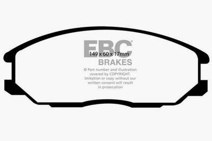 EBC 01-06 Hyundai Santa Fe 2.4 Ultimax2 Front Brake Pads