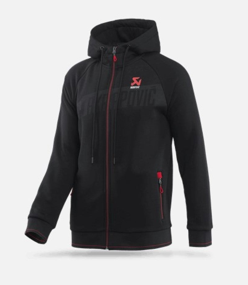 Akrapovic Mens Corpo Zip Hoodie Black - 3XL