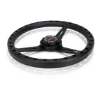 NRG Aluminum Steering Wheel 330mm - Extra Light - Ergonomic Grip - Anadized Black