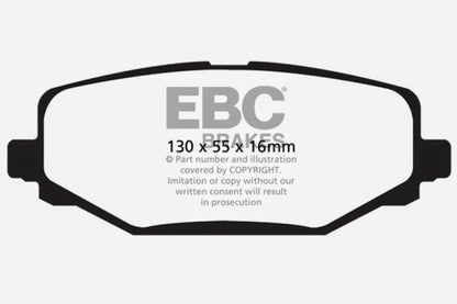 EBC 12+ Chrysler Town & Country 3.6 Ultimax2 Rear Brake Pads