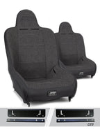 PRP 97-02 Jeep Wrangler TJ Premier High Back Suspension Seats Kit (Pair) - Gray