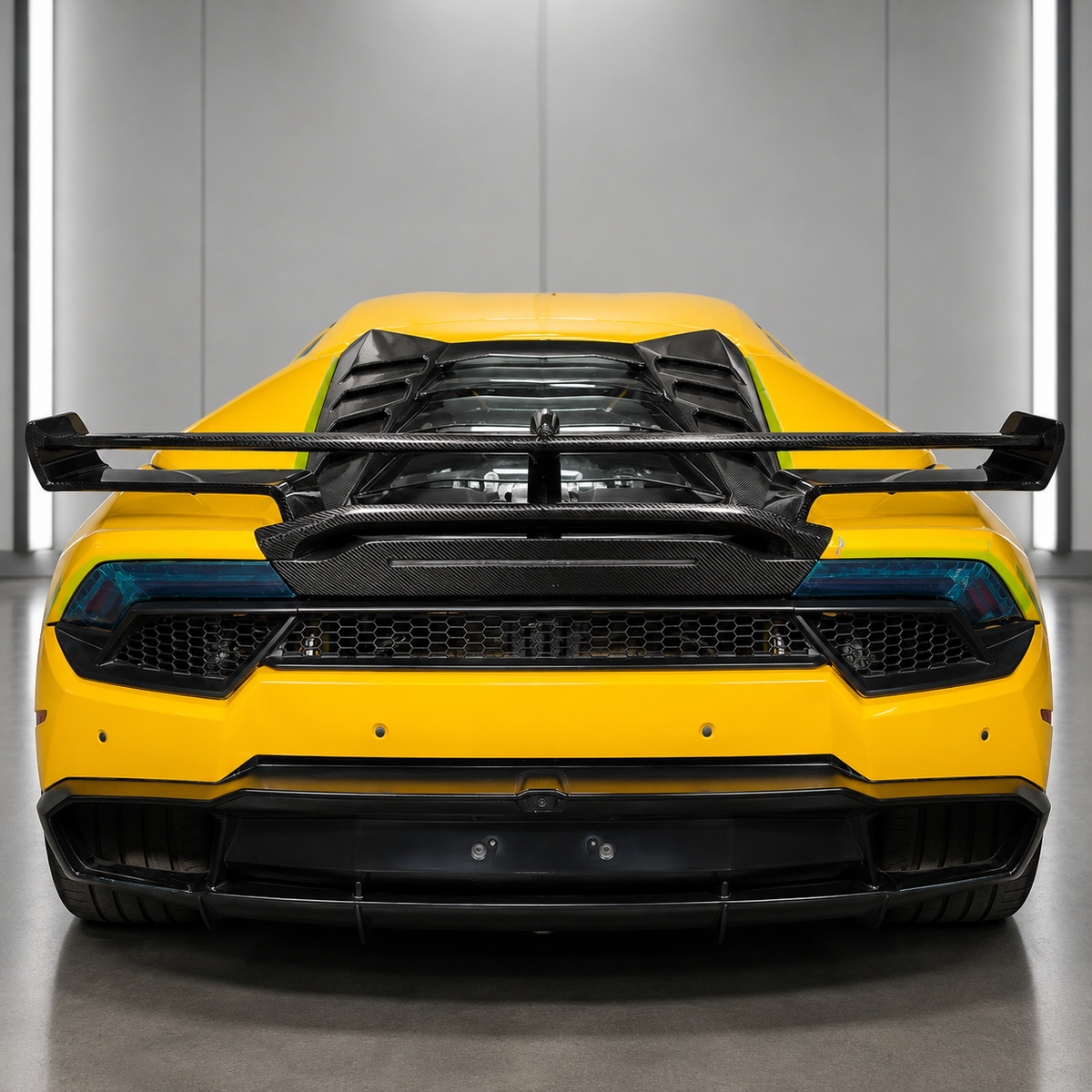 Dry Carbon Fiber SVJ Style Rear Wing for Lamborghini Huracan LP 580 610 EVO by Stratec Systems