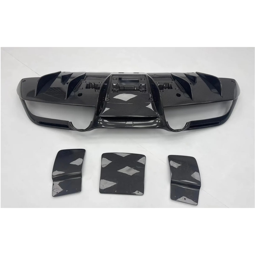 N Style Carbon Fiber Rear Diffuser for Ferrari F8 Tributo by Stratec Systems
