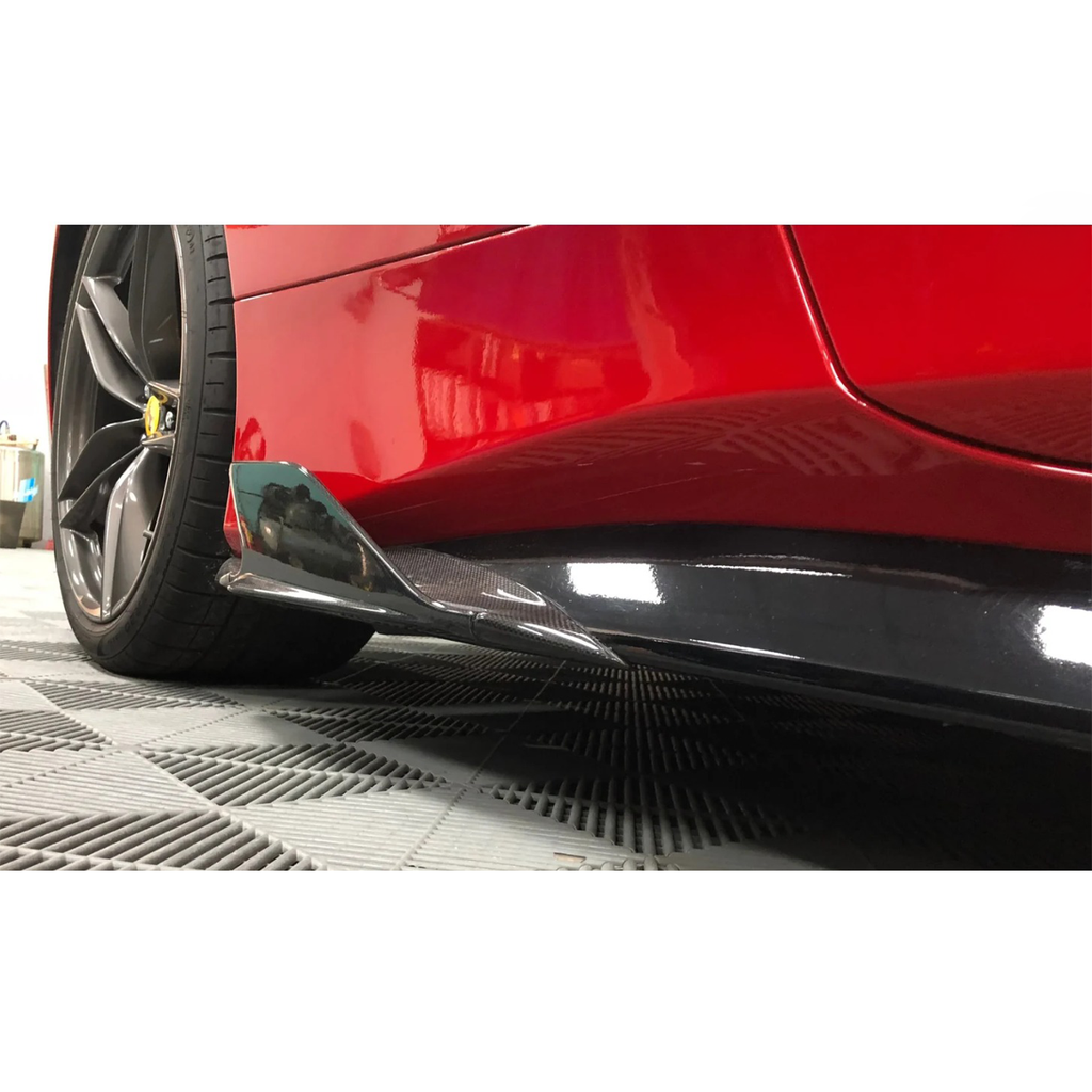 Carbon Fiber Corner Side Skirt Winglet for Ferrari 488 by Stratec Systems