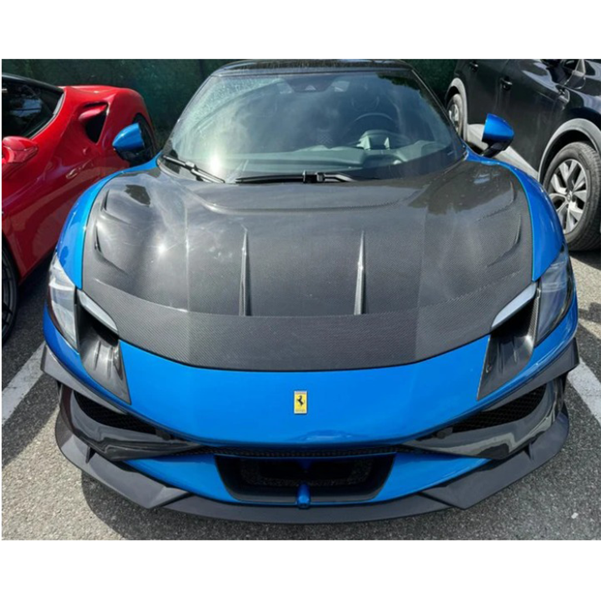 BA Style Carbon Fiber Hood Bonnet for Ferrari 296 GTB by Stratec Systems
