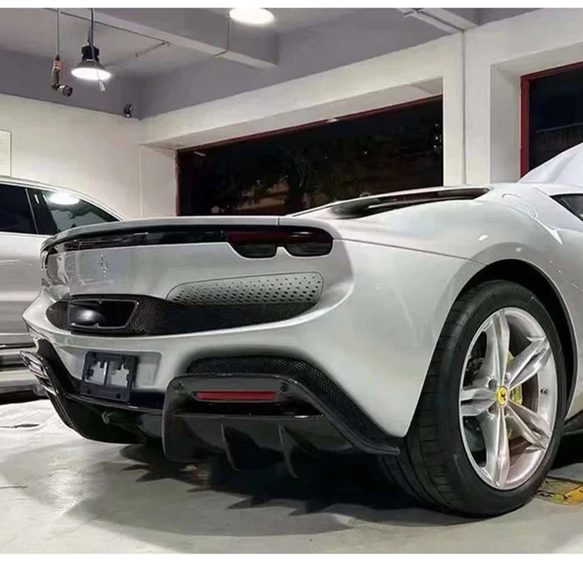 Dry Carbon Fiber Rear Diffuser for Ferrari 296 GTB by Stratec Systems