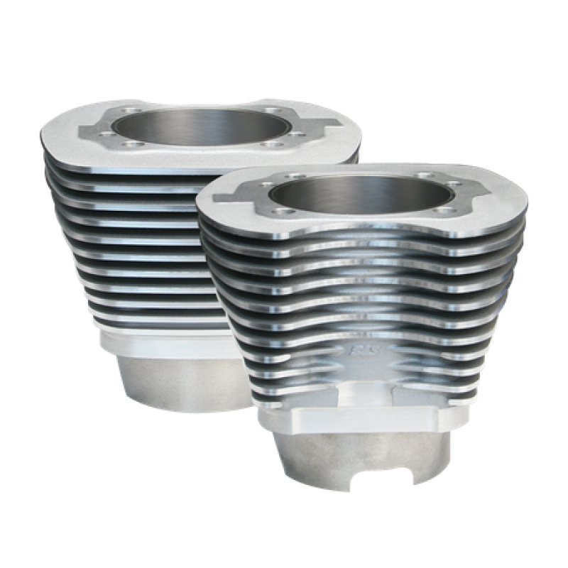 S&S Cycle 07-16 BT 11 Fin 4-1/8in Bore Cylinder Set For 117in & 117in Dish Hot Set Up Kit - Silver