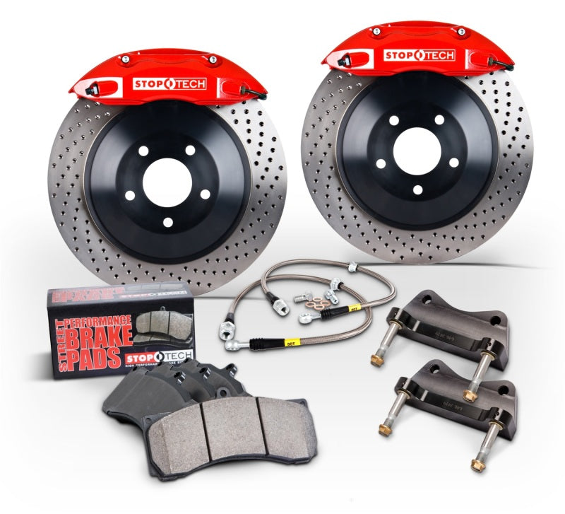 StopTech 65-83 Porsche 911 Level 1 Street Rear BBK w/ Black ST42 Calipers 290X24 Slotted Rotors