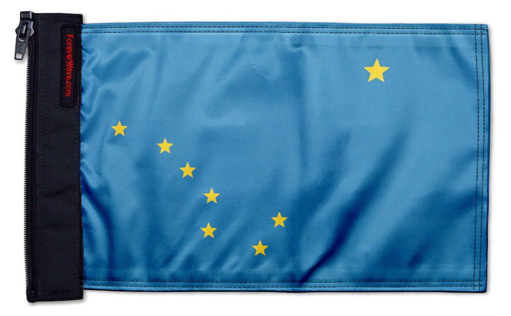 State Flag Alaska 12"x18" Forever Wave Flag for Jeep Wrangler LJ 2003-2006