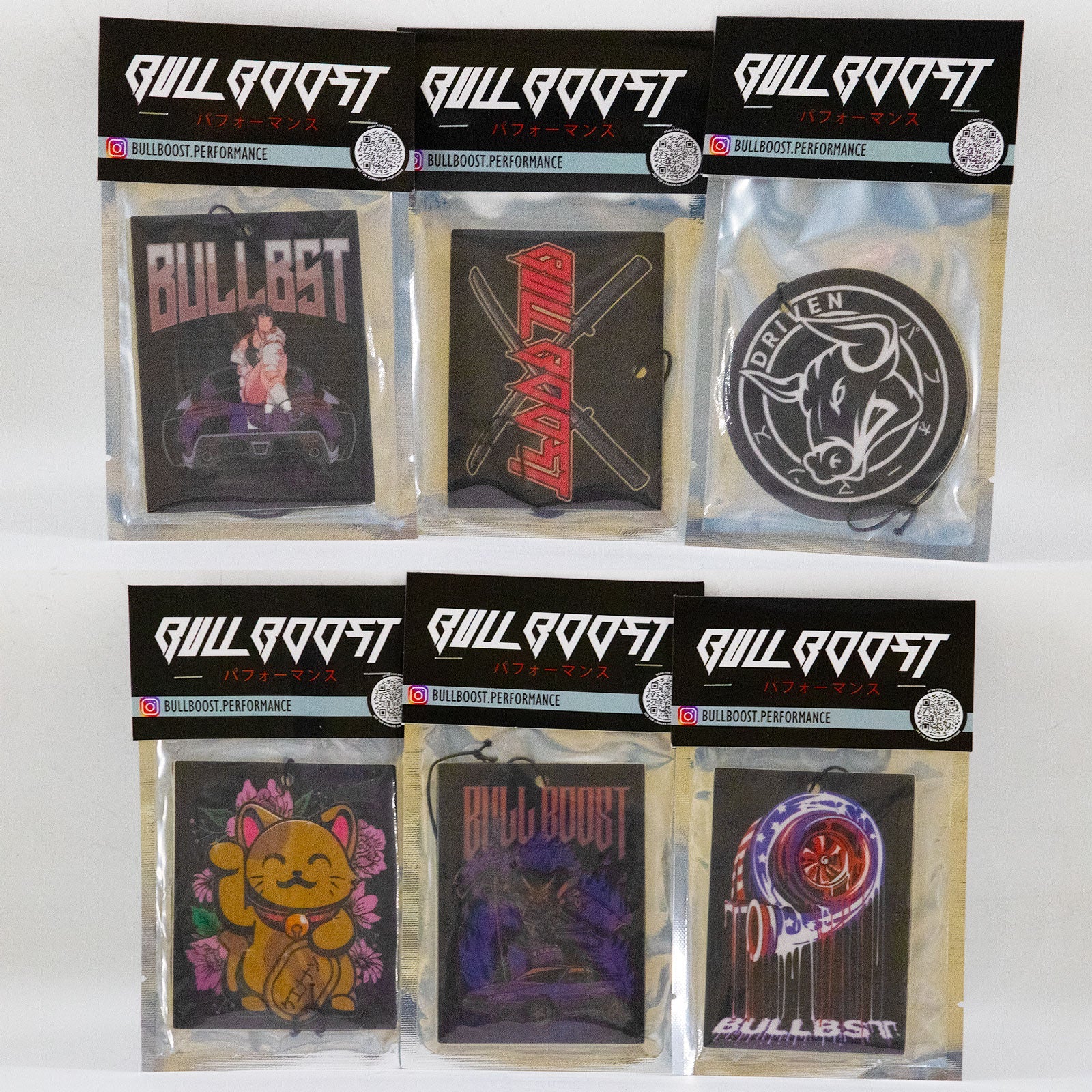 6 Pack Bull Boost New Car Smell Air Fresheners 45 ENTRIES - Bull Boost Performance