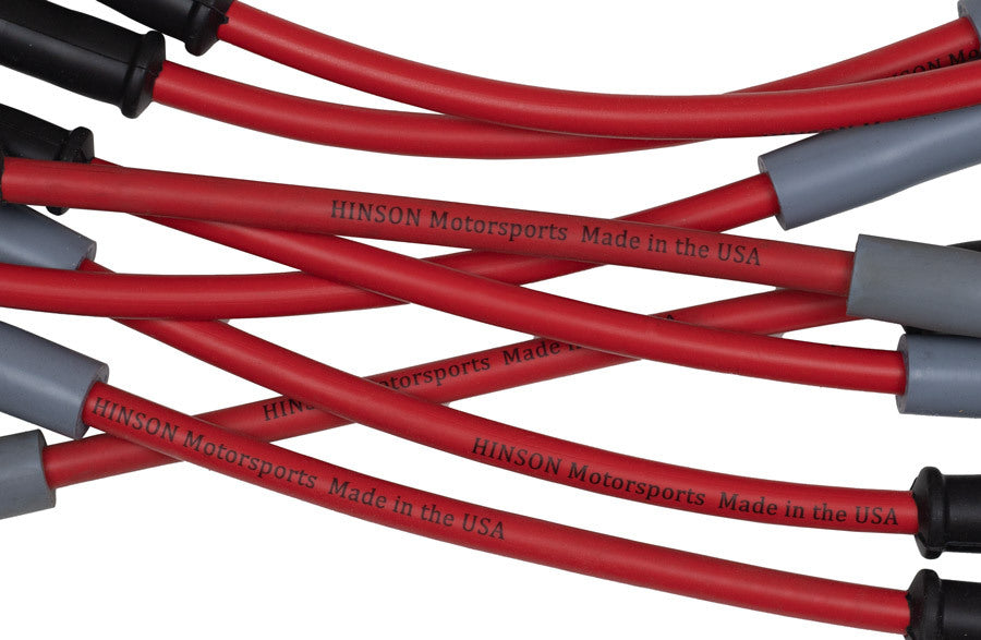 Hinson Motorsports Red 8.5mm Spark Plug Wires – LS1-LS7, LSA & Gen V LT, Straight or 45° Boot