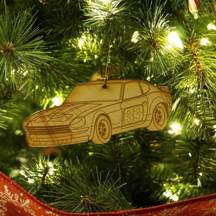ZSPEC Laser-Engraved Birch Ornament, Style: Datsun 240z/260z/280z S30, ~5-inch Wide